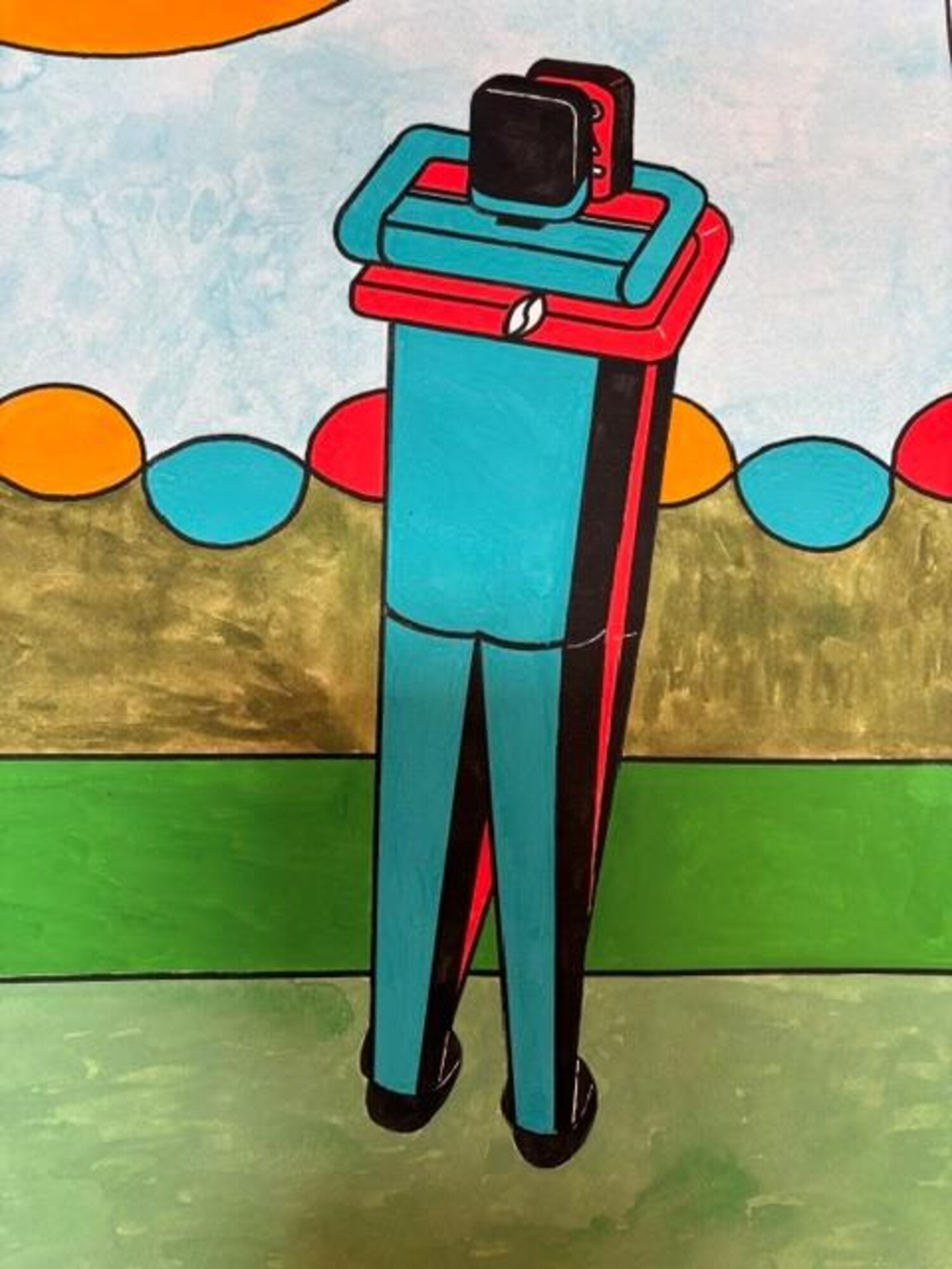 Ohne Titel – Gemälde von Franz Feuchtl, Gouache · 60 × 45 cm