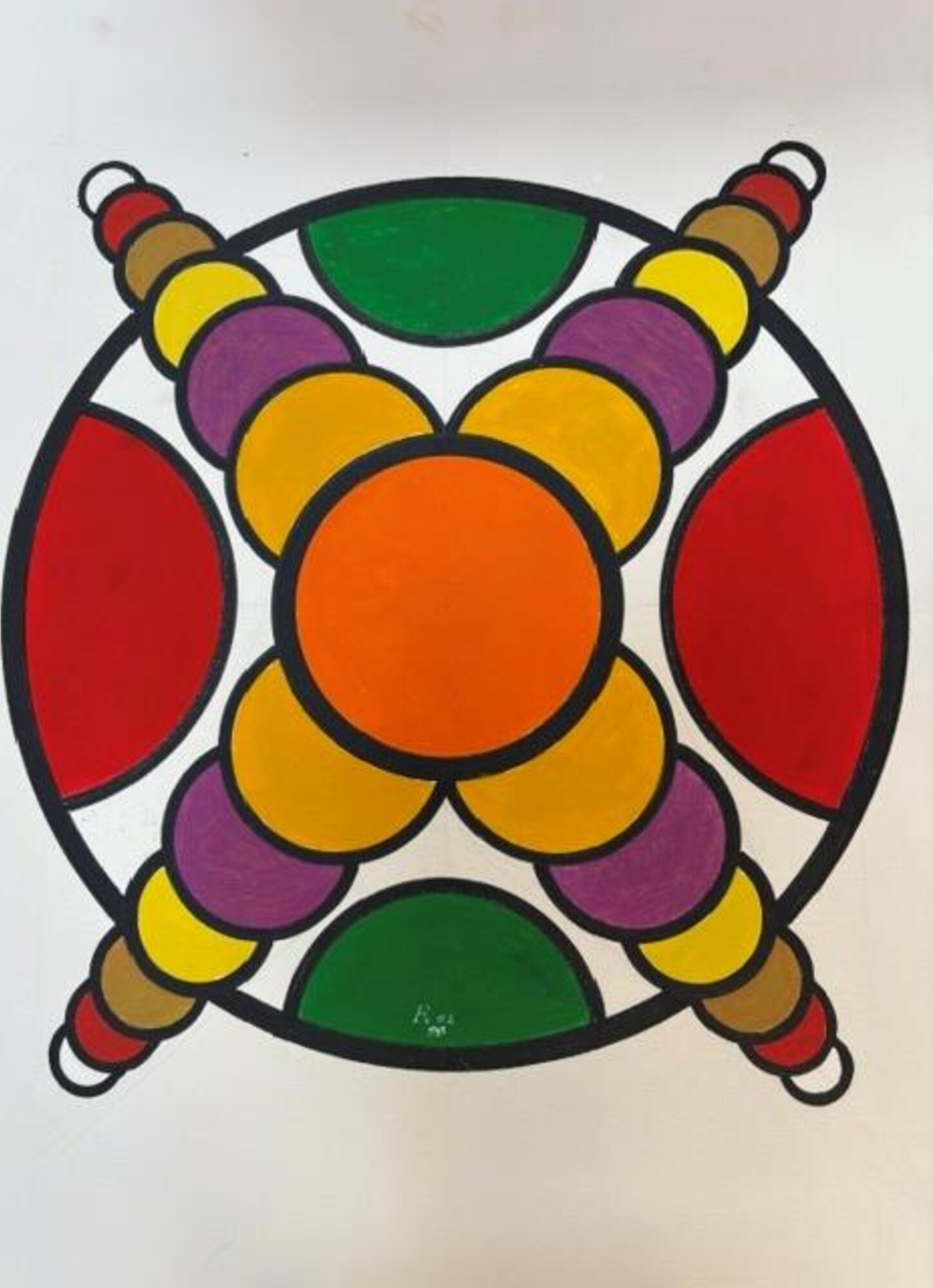 Ohne Titel – Gemälde von Franz Feuchtl, Gouache · ca. 40 × 30 cm