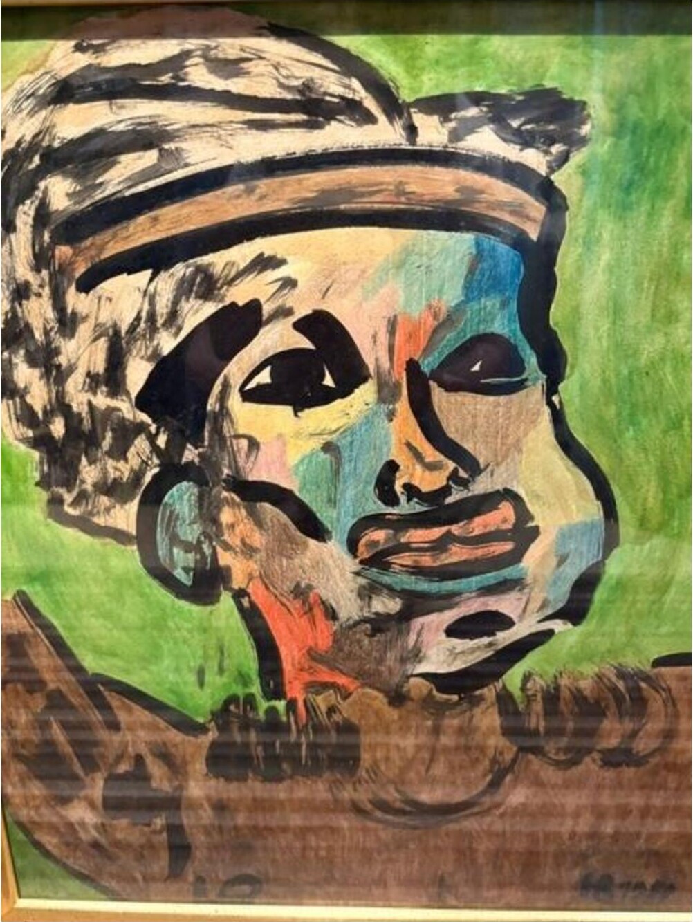 Afrikanerin – Mischtechnik auf Karton · 70 × 50 cm – Hubert Rathgeber
