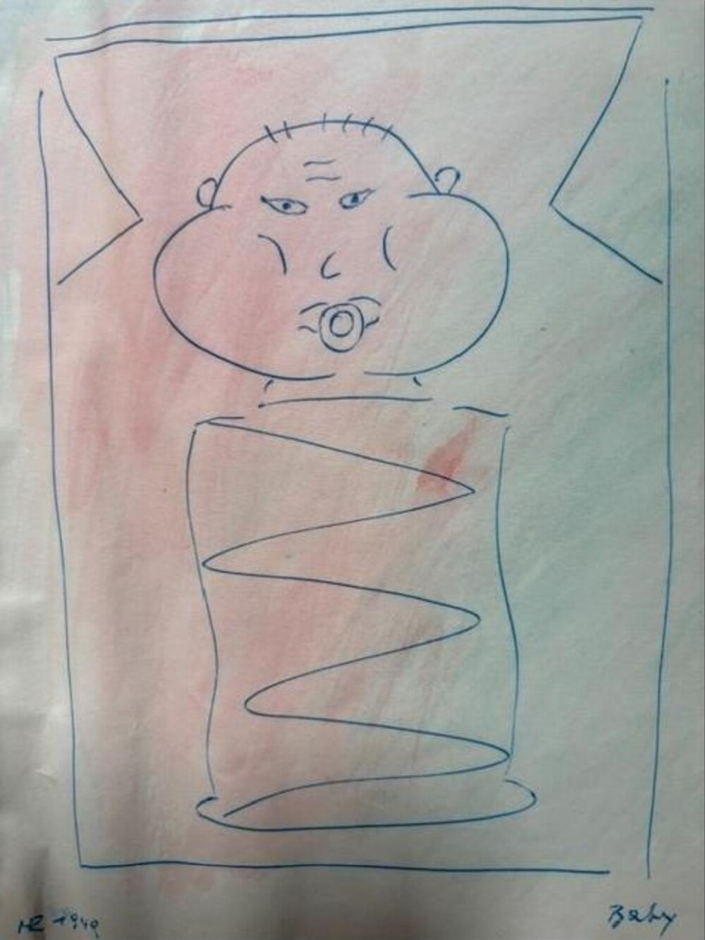 Baby – Aquarell · 29 × 21 cm – Hubert Rathgeber