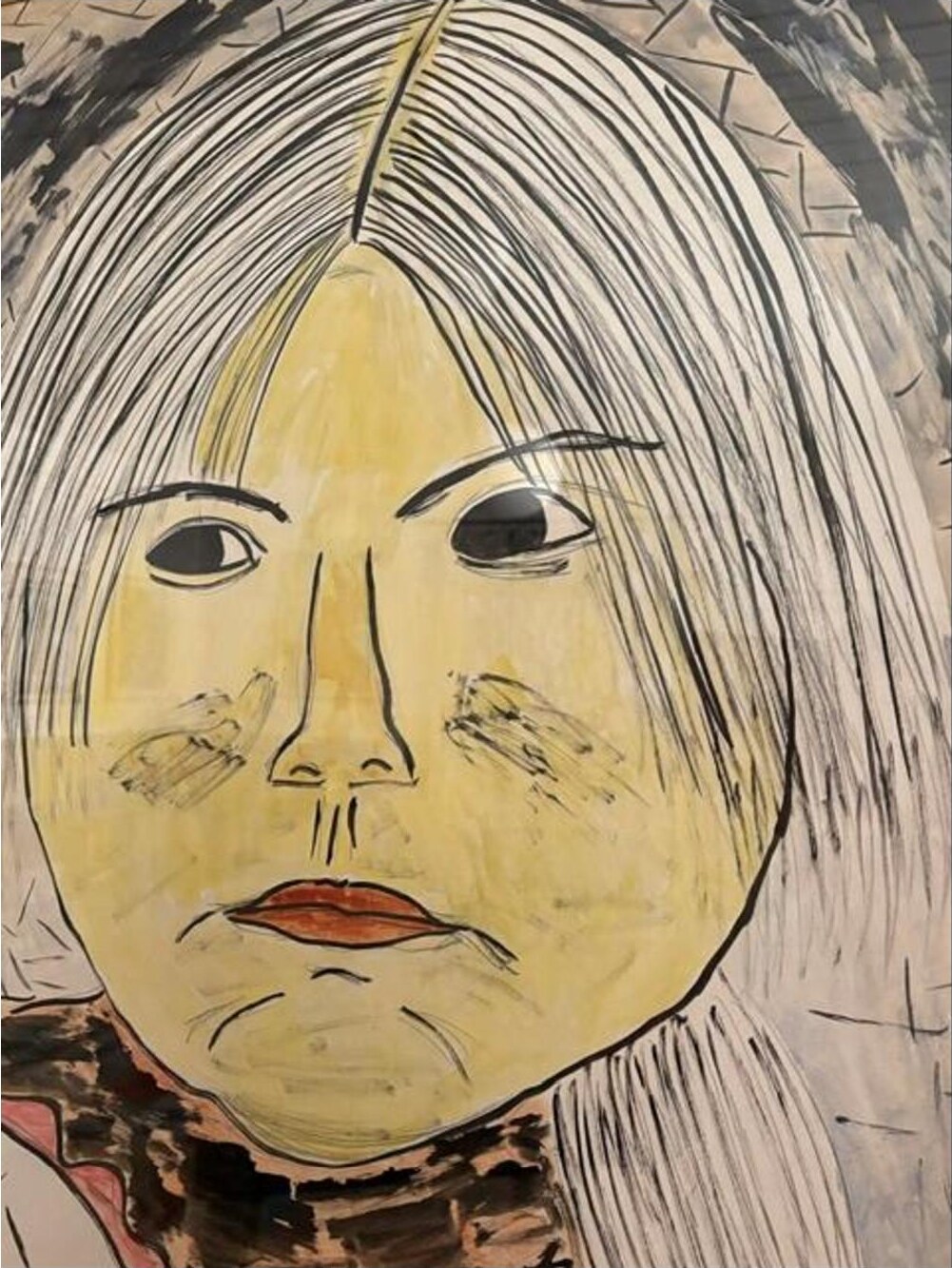 Chinesin – Mischtechnik auf Karton · 83 × 63 cm – Hubert Rathgeber