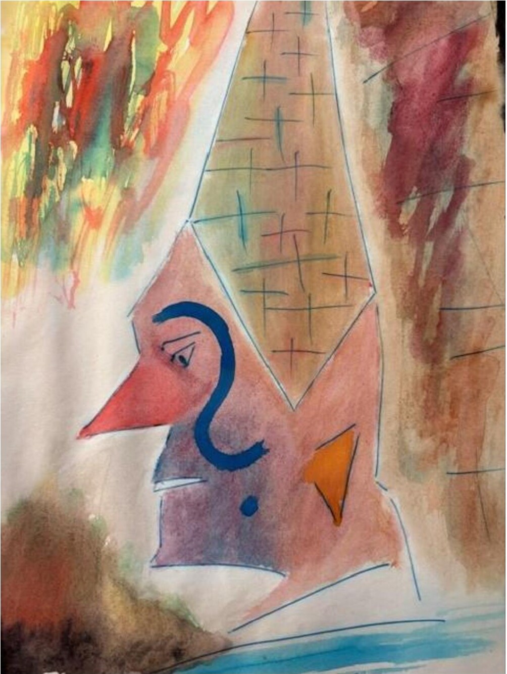Clown – Aquarell · 29 × 21 cm – Hubert Rathgeber