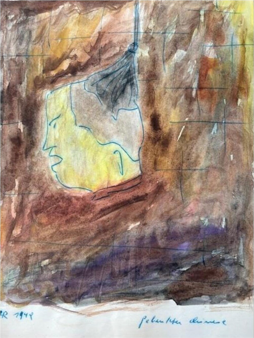Gehenkter Chinese – Aquarell · 29 × 21 cm – Hubert Rathgeber