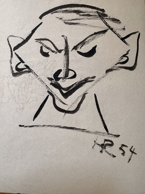 Mephisto – Tusche auf Papier · 17 × 13 cm – Hubert Rathgeber