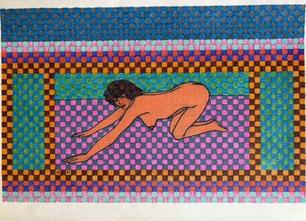 Petra 2 – Filzstift auf Papier · 30 × 21 cm – Hubert Rathgeber