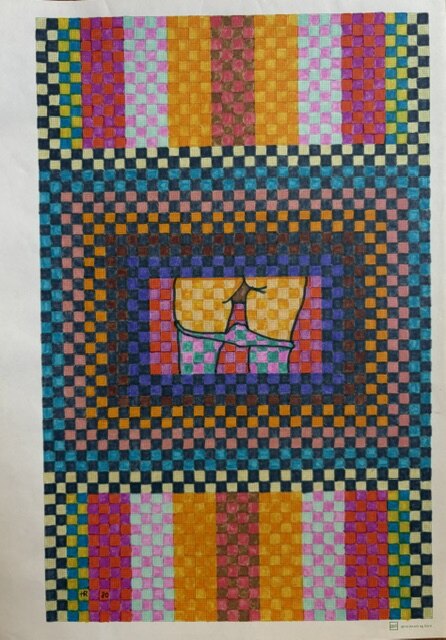 Spotlight – Filzstift auf Papier · 30 × 21 cm – Hubert Rathgeber
