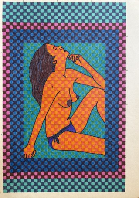 Uschi – Filzstift auf Papier · 30 × 21 cm – Hubert Rathgeber