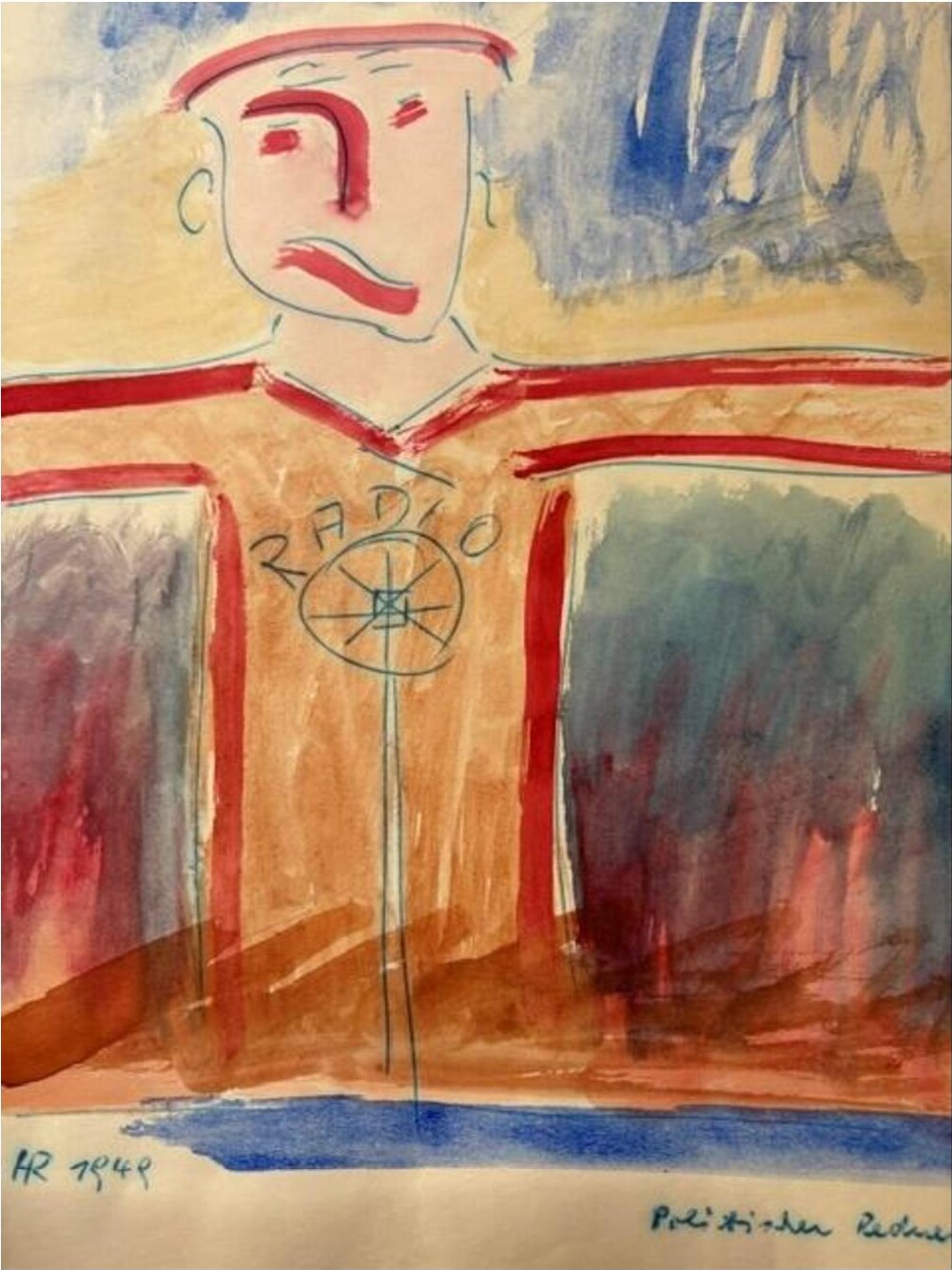 Politischer Redner – Aquarell · 29 × 21 cm – Hubert Rathgeber