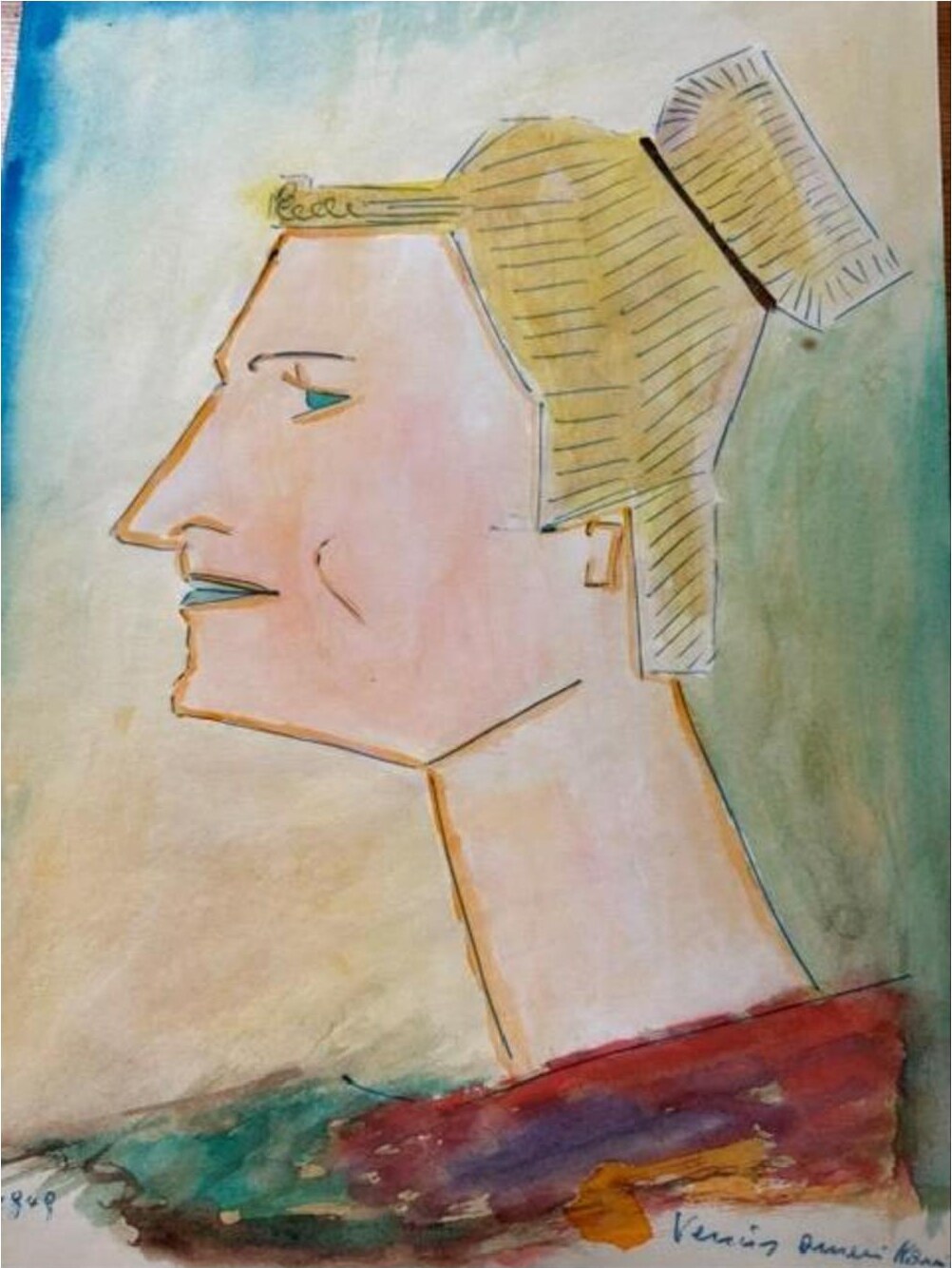 Venus amerikana – Aquarell · 29 × 21 cm – Hubert Rathgeber