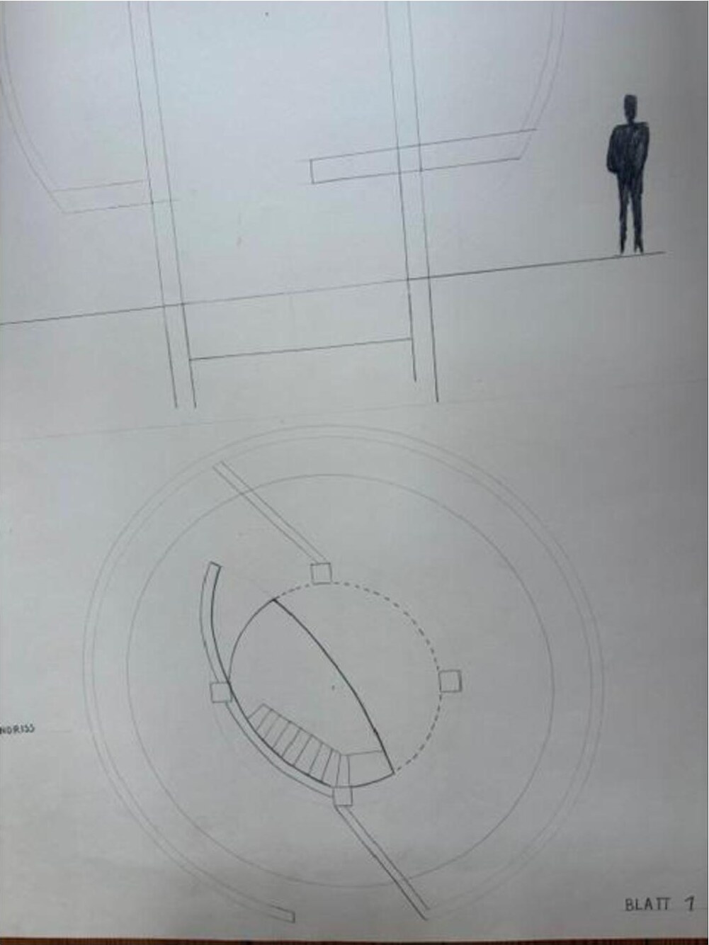 Blatt 1 – Bleistift auf Papier · 62 × 43 cm – Hubert Rathgeber
