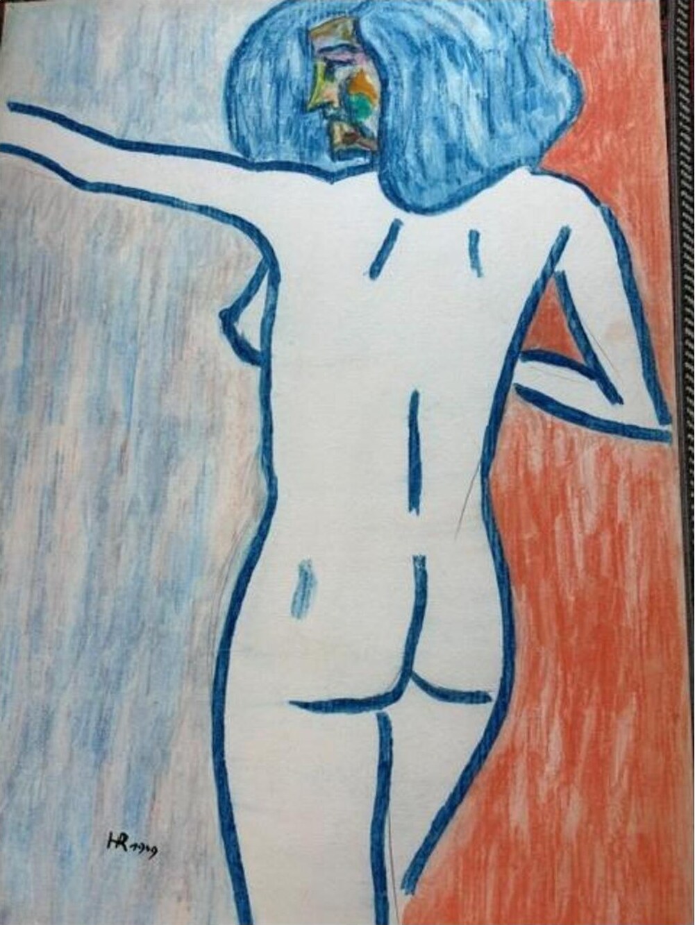 Ohne Titel – Mischtechnik auf Karton · 86 × 60 cm – Hubert Rathgeber