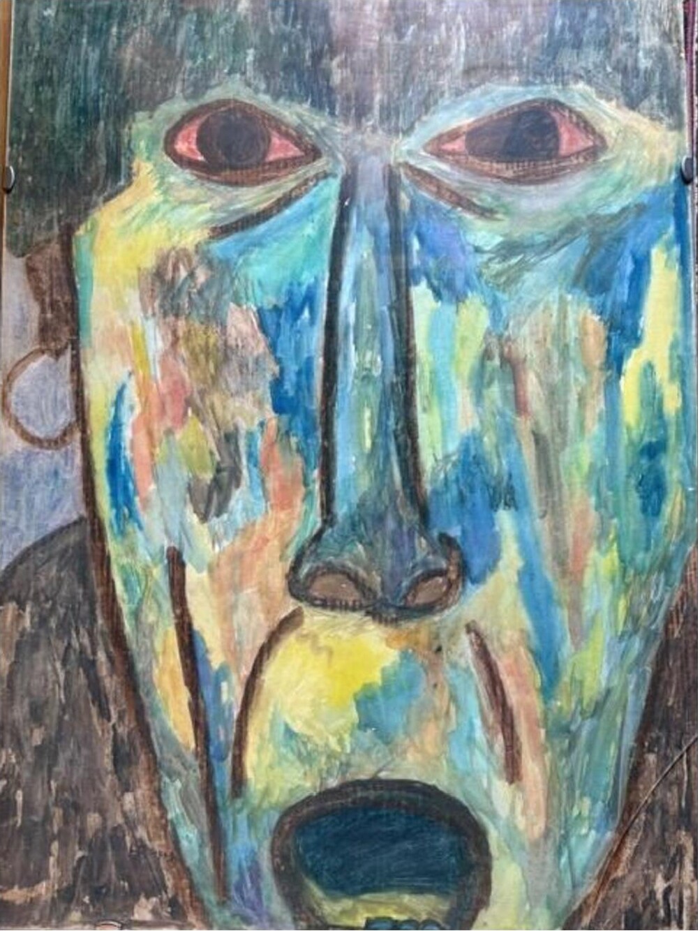 Ohne Titel – Mischtechnik auf Karton · 86 × 60 cm – Hubert Rathgeber