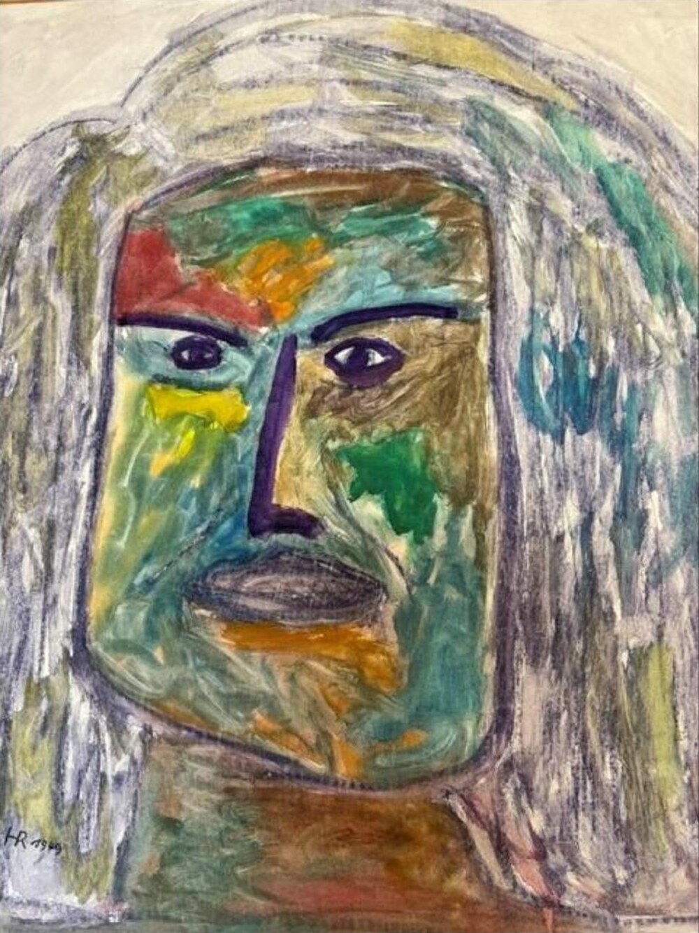 Ohne Titel – Mischtechnik auf Karton · 56 × 60 cm – Hubert Rathgeber