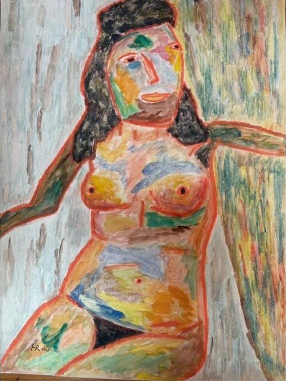 Ohne Titel – Mischtechnik auf Karton · 86 × 61 cm – Hubert Rathgeber
