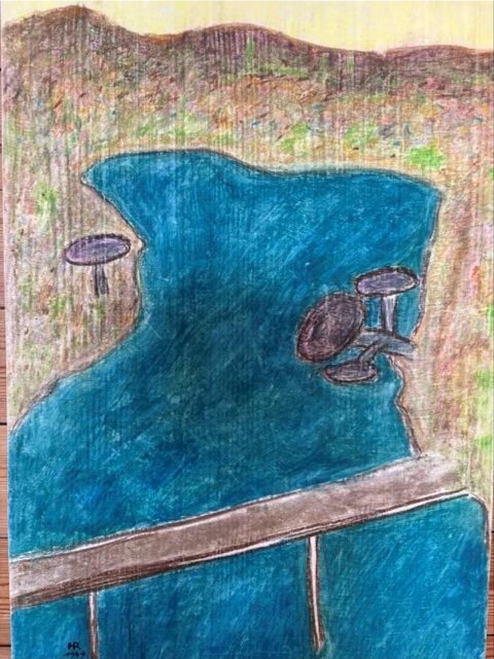 Ohne Titel – Mischtechnik auf Karton · 66 × 45 cm – Hubert Rathgeber