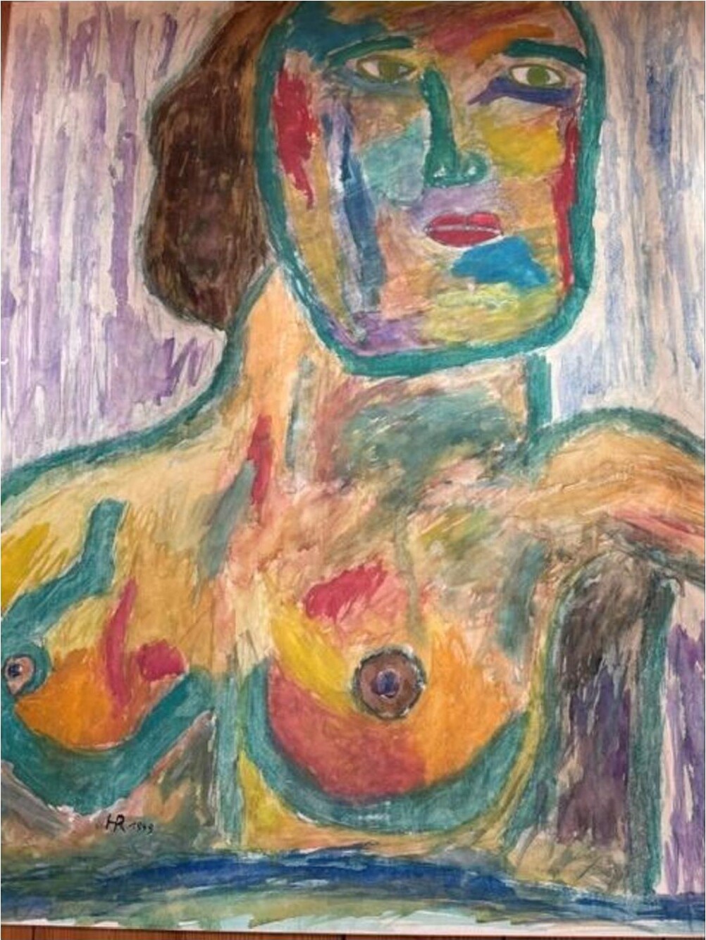 Ohne Titel – Mischtechnik auf Karton · 85 × 60 cm – Hubert Rathgeber
