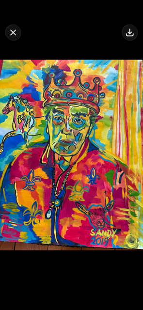 Der alte König – Hubert Rathgeber – Gouache · 80 × 60 cm – Sandy