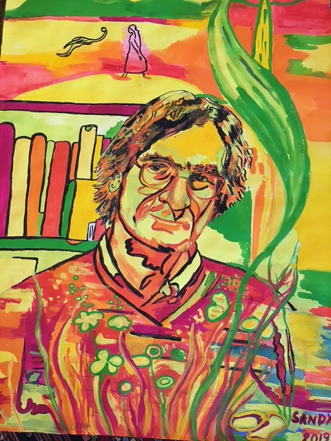 Portrait Norbert Niessner – Gouache · 80 × 60 cm – Sandy