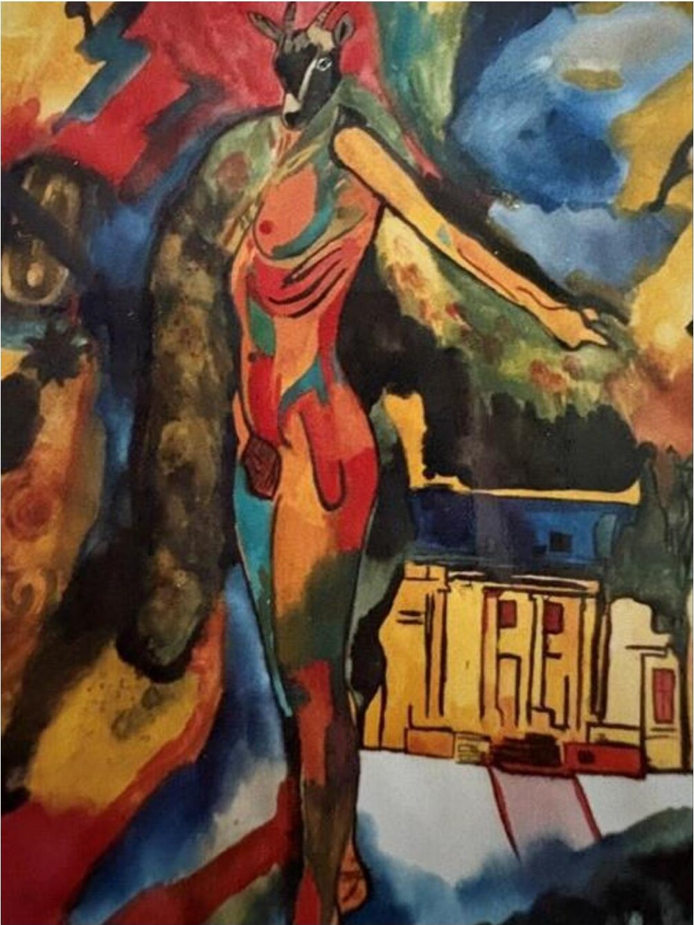 Badener Traum – Gouache auf Papier · 70 × 50 cm – Sandy