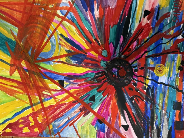 Das ewige Leben – Gouache auf Papier · 90 × 70 cm – Sandy
