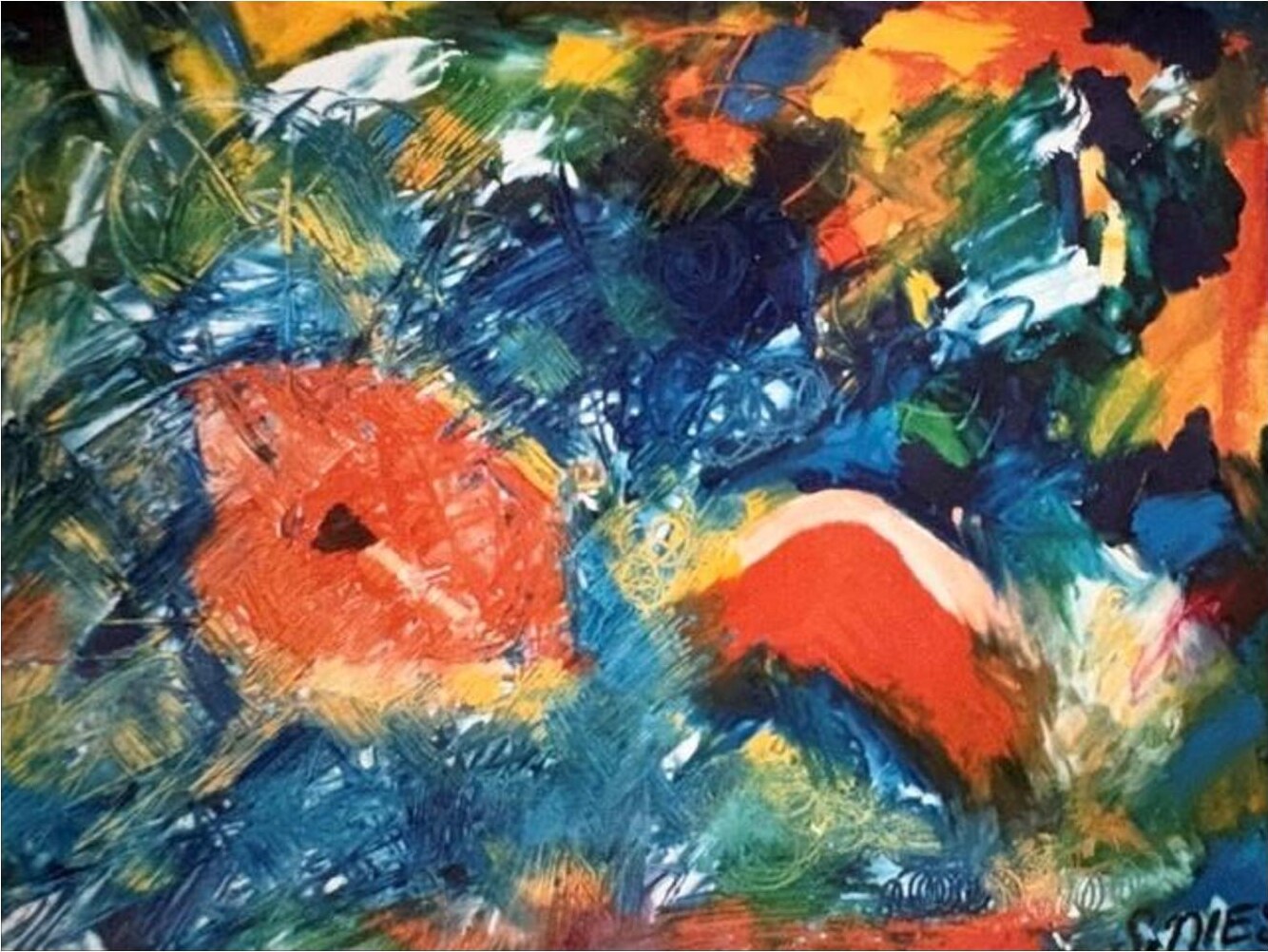 Eros 2 – Gouache auf Papier · 50 × 70 cm – Sandy