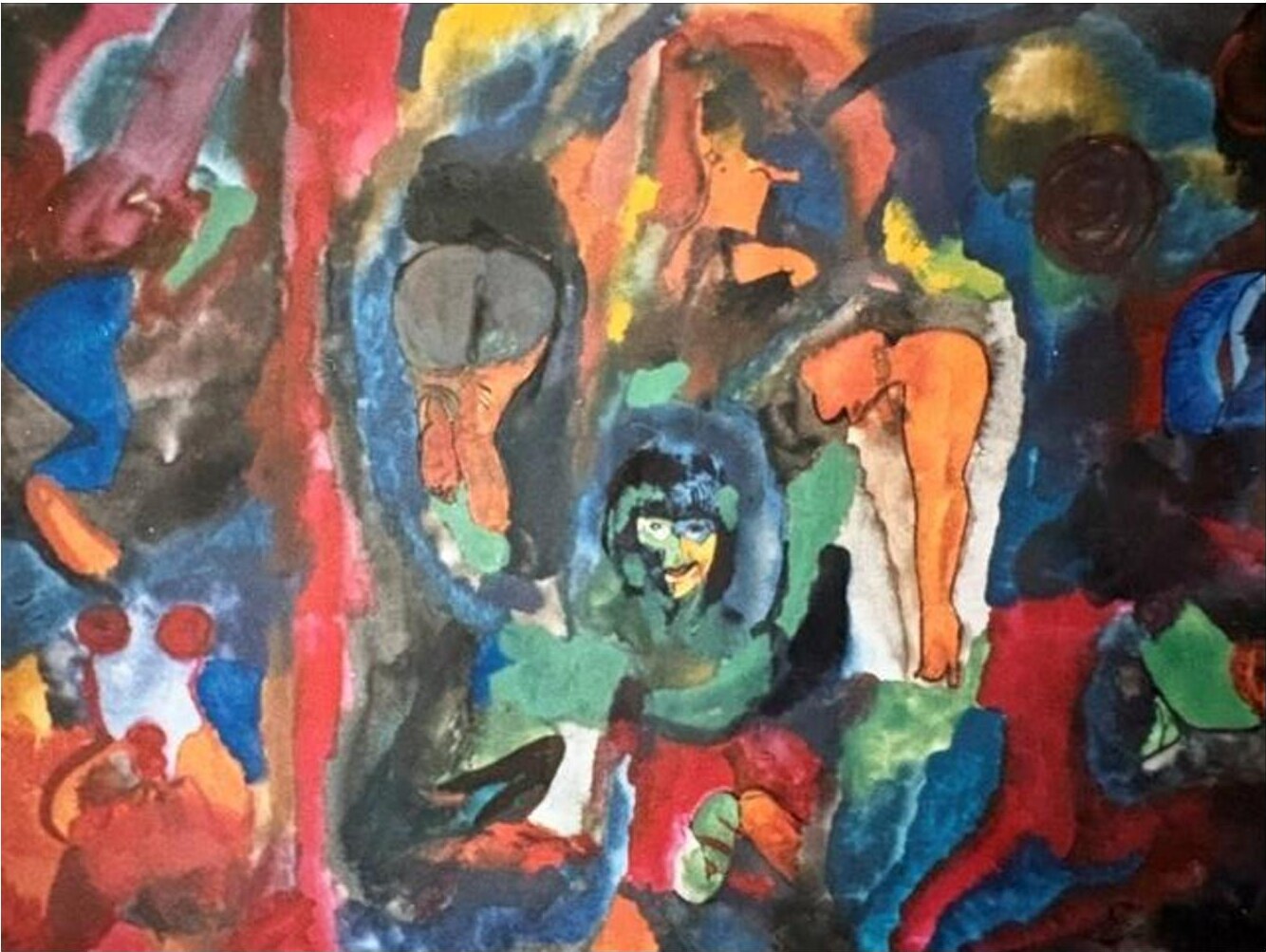 Eros – Gouache auf Papier · 30 × 70 cm – Sandy