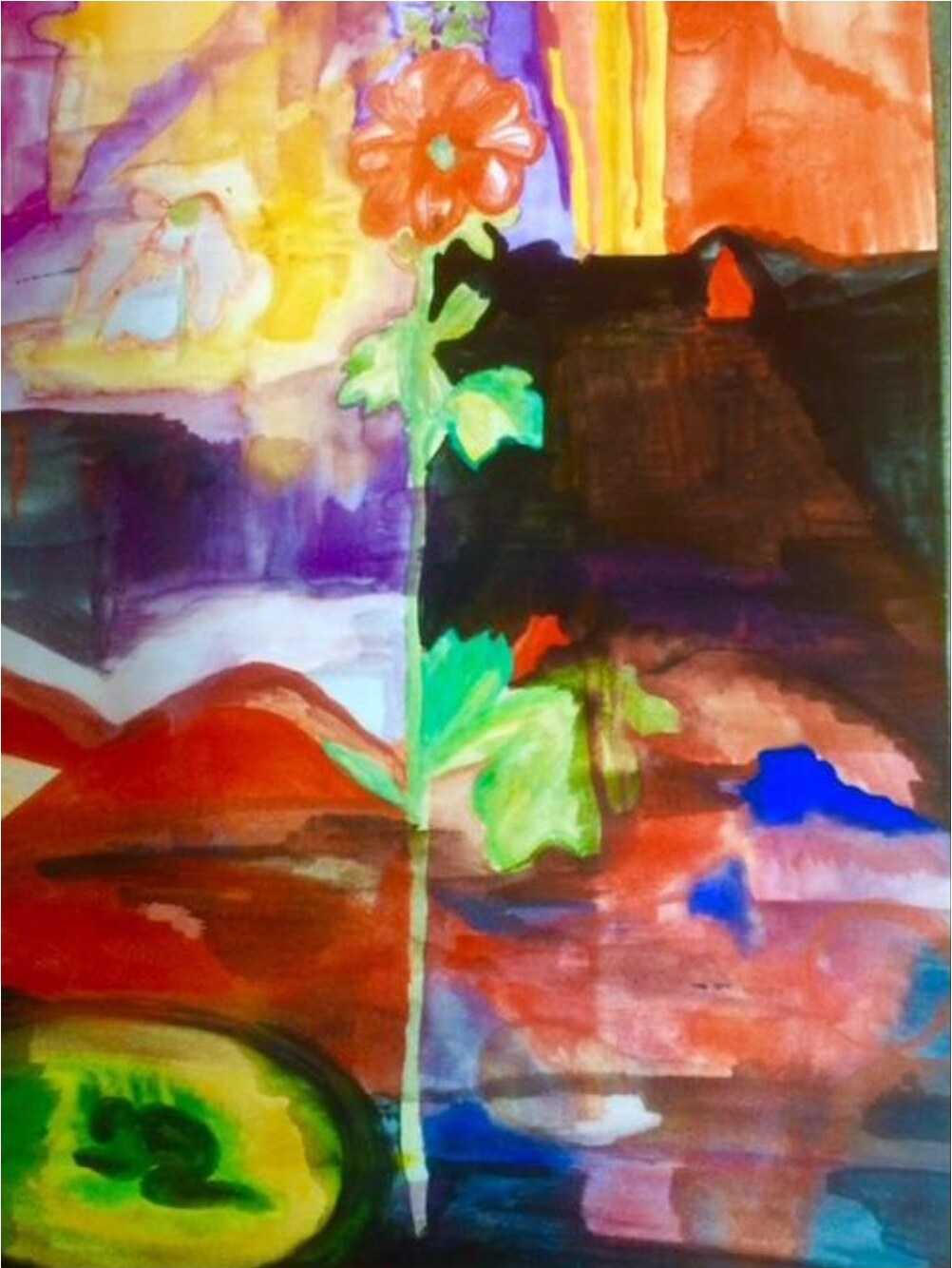 Erster Streit – Gouache auf Papier · 70 × 50 cm – Sandy