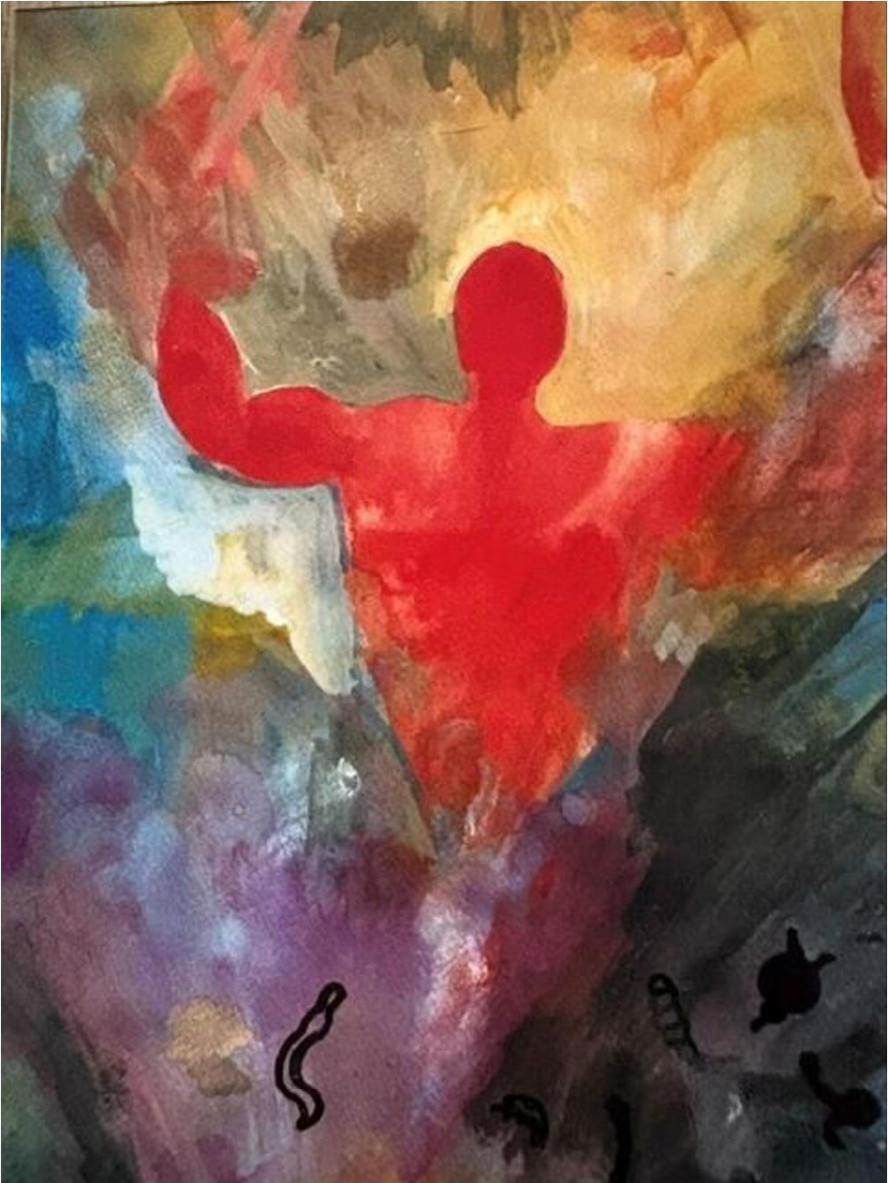 Kraft und Herrlichkeit – Gouache auf Papier · 70 × 50 cm – Sandy