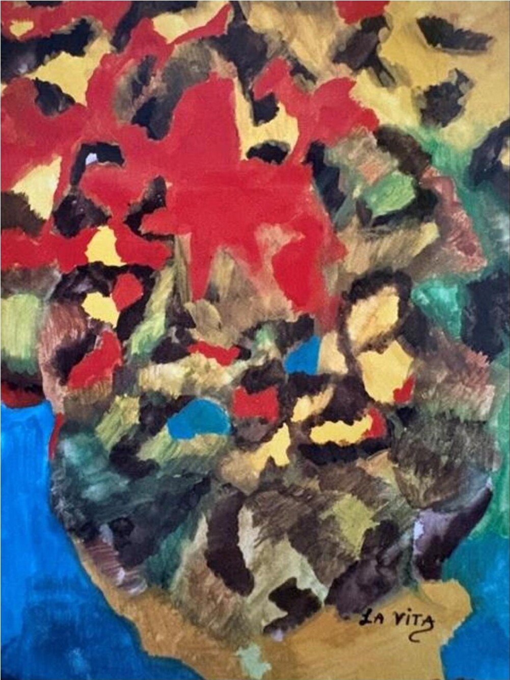 La Vita – Gouache auf Papier · 70 × 50 cm – Sandy