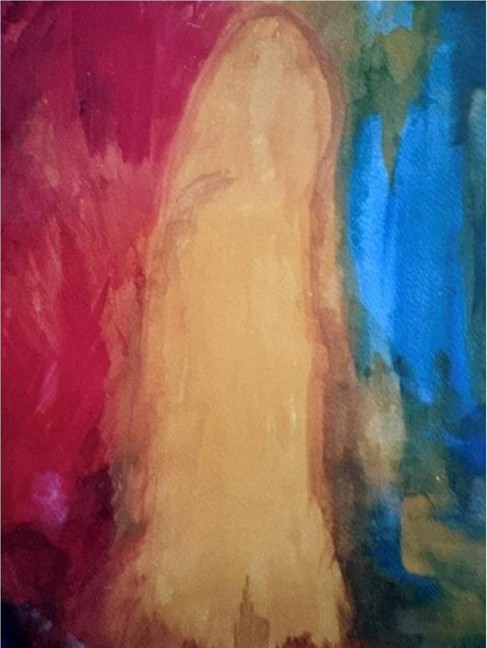 Mädchen am See – Gouache auf Papier · 70 × 50 cm – Sandy