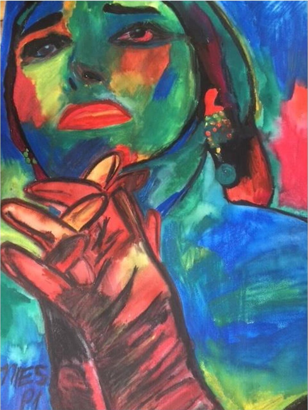 Maria Callas – Gouache auf Papier · 70 × 50 cm – Sandy