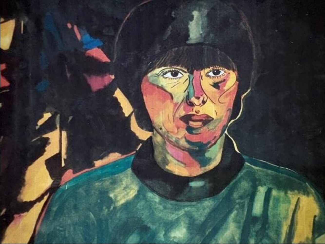 Selbstporträt – Gouache auf Papier · 70 × 50 cm – Sandy