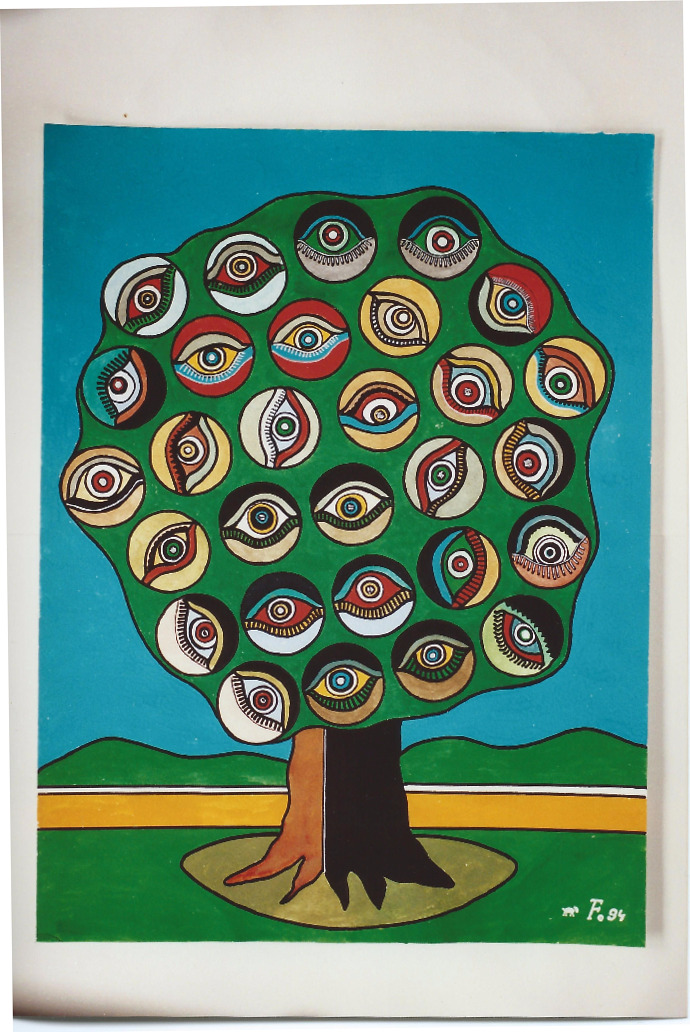 Der Augenbaum – Gemälde von Franz Feuchtl